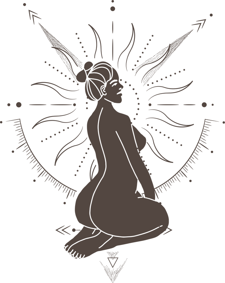 Celestial Woman Silhouette Illustration 
